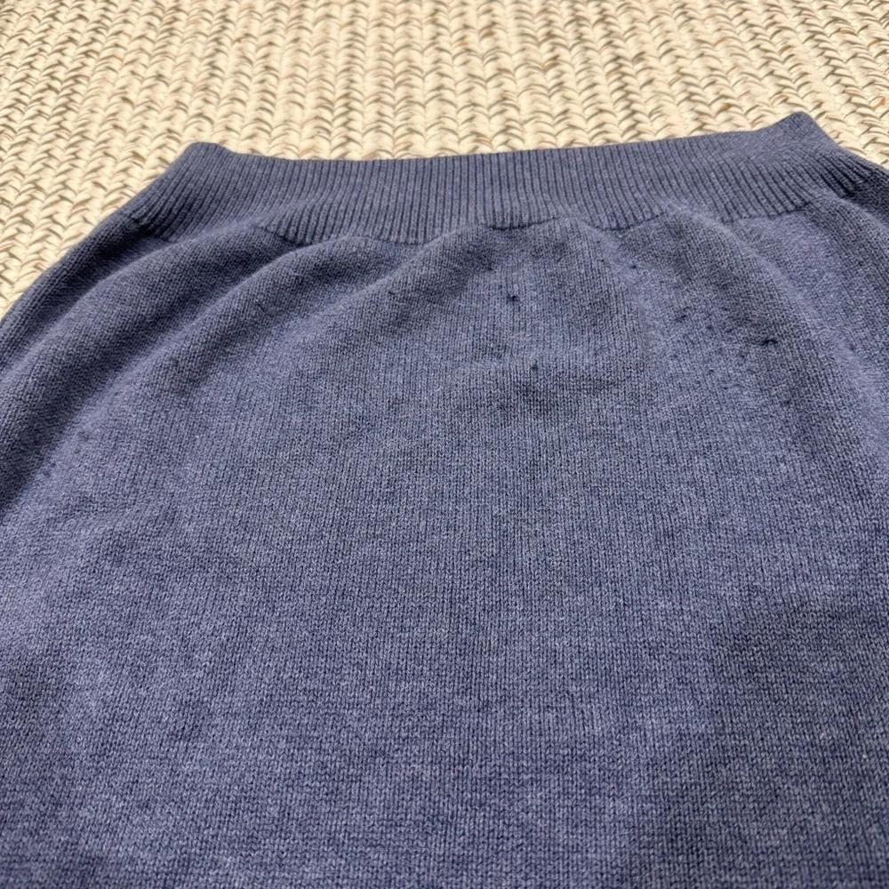 J. Crew Blue Cotton Quarter Zip Sweater